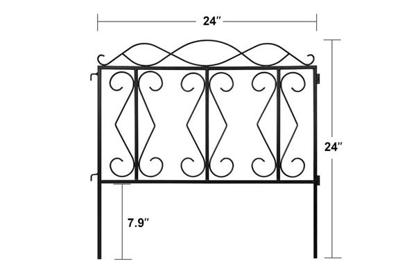 Ornamental Steel Garden Edging Border For Patio And Backyard Path