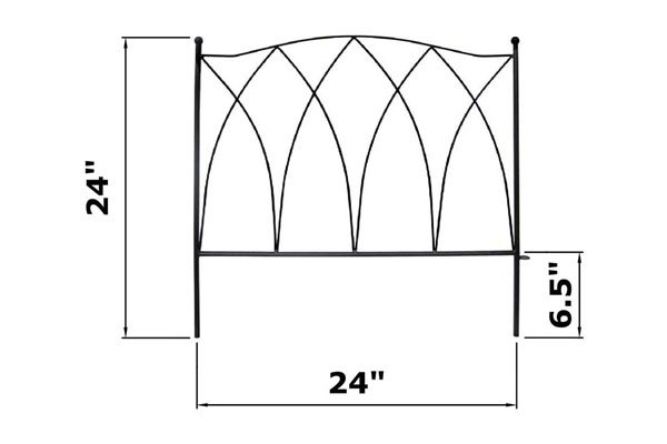 24 in x 10 ft Decorative Garden Border Animal Barrier Wire Fence Panel