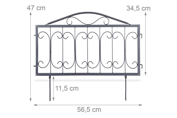 Outdoor Patio Decorative Metal Garden Fence Border for Landscape,Folding Edge Animal Barrier Sections Fencing Panels