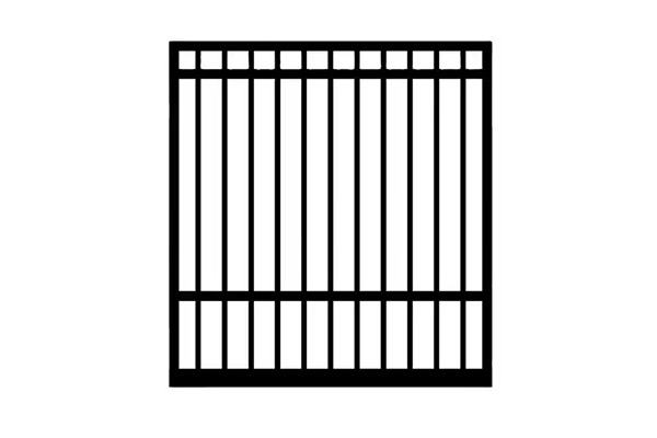 Black Metal Walkway Fence Gate For Villa/Garden/Courtyard/Home