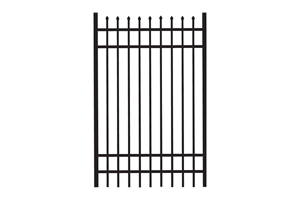 Black Metal Walkway Fence Gate For Villa/Garden/Courtyard/Home